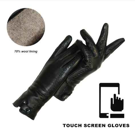 Kristy Leather Gloves | Vintage & Stylish-Rabbit Fur Lining-7.0-State of Style