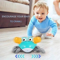 Interactive crawling toy with movement and music - Scratchy Crab