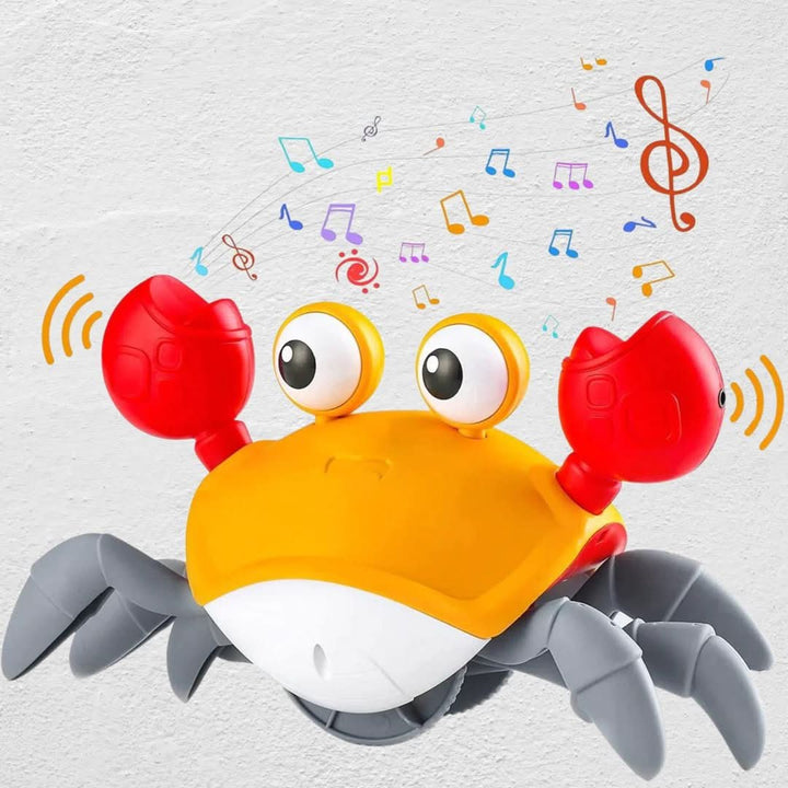 Interactive crawling toy with movement and music - Scratchy Crab