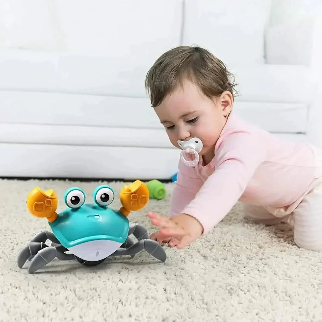 Interactive crawling toy with movement and music - Scratchy Crab