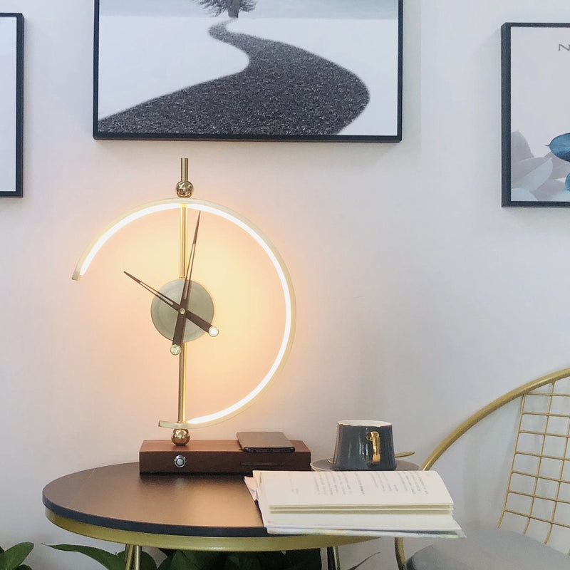 KyotoGlow Rechargeable Lamp Clock – Luxe Lighting with Wireless Charging-State of Style
