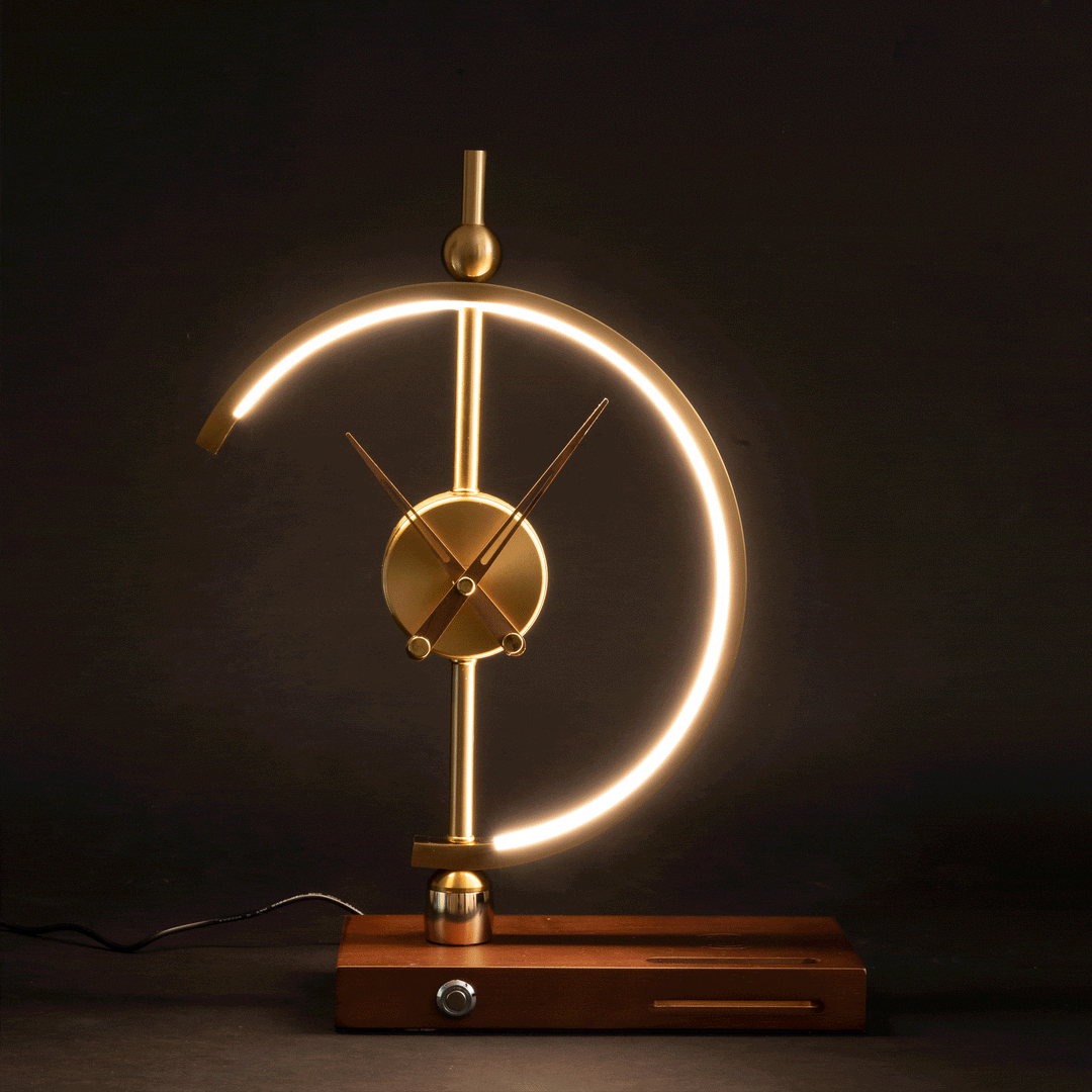 KyotoGlow Rechargeable Lamp Clock – Luxe Lighting with Wireless Charging-State of Style