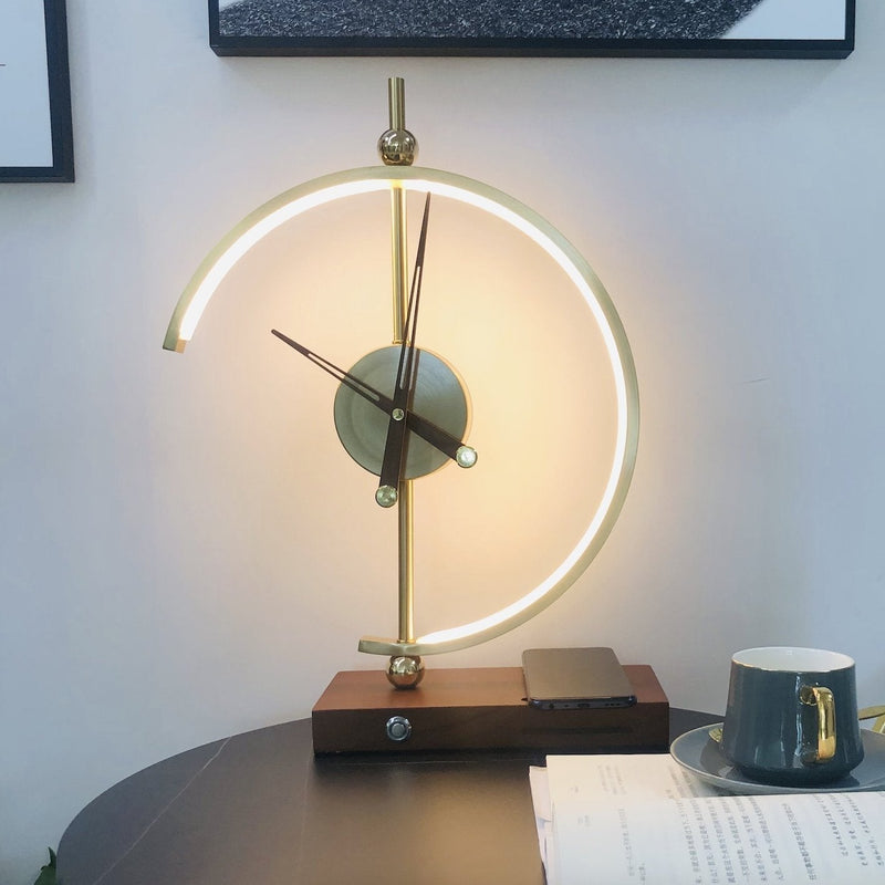 KyotoGlow Rechargeable Lamp Clock – Luxe Lighting with Wireless Charging-State of Style
