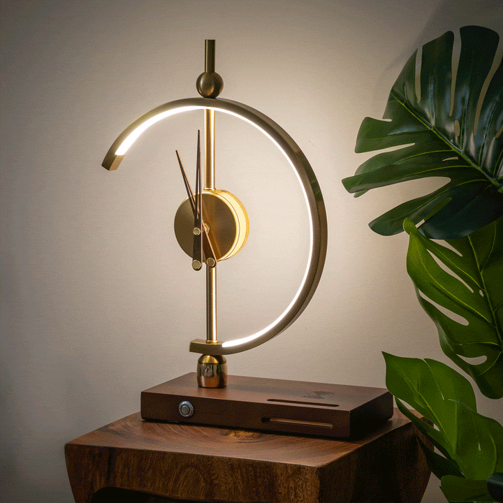 KyotoGlow Rechargeable Lamp Clock – Luxe Lighting with Wireless Charging-State of Style
