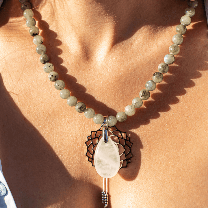 Labradorite, Jade, and Amethyst Mala - Seraphine-Necklace + Bracelet-State of Style