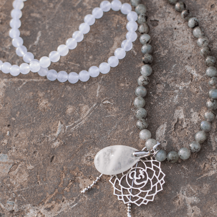 Labradorite, Jade, and Amethyst Mala - Seraphine-Necklace + Bracelet-State of Style