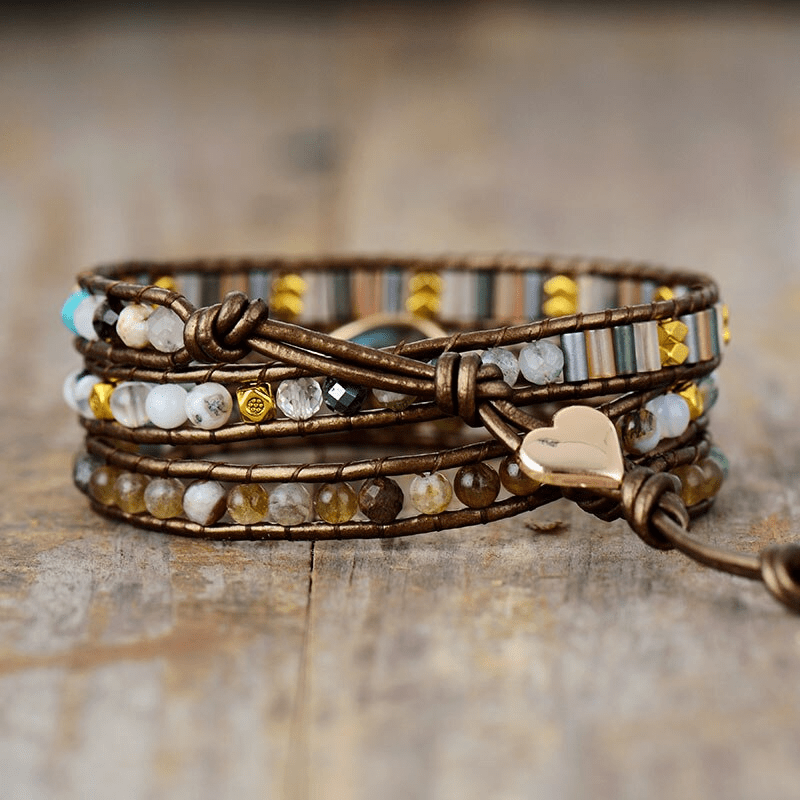 Labradorite Protective Wrap Bracelet - Sylvana-State of Style