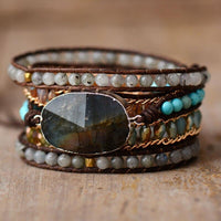 Labradorite Shine Five-Row Wrap Bracelet – Lira-State of Style