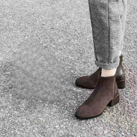 Ladies' Ankle Boots with Block Heel - Lira-Black-4-State of Style