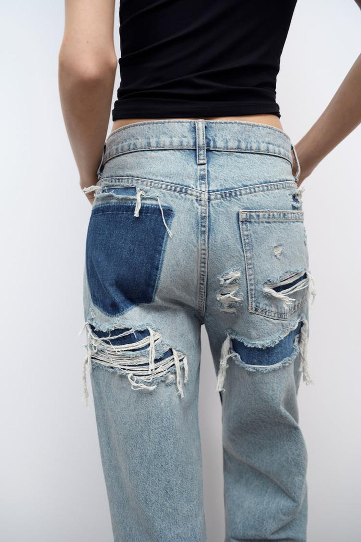 Ladies Baggy Jeans - Ava-36-State of Style