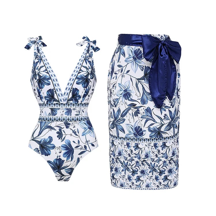 Ladies' beach suit - Mira-Swimsuit + Straight Skirt-S-State of Style