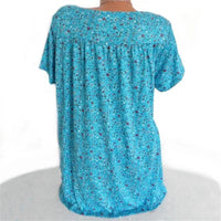 Ladies Boho Summer Blouse with Floral Print - Celeste-Beige-S-State of Style