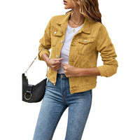 Ladies Casual Denim Jacket - Jade-Yellow-S-State of Style