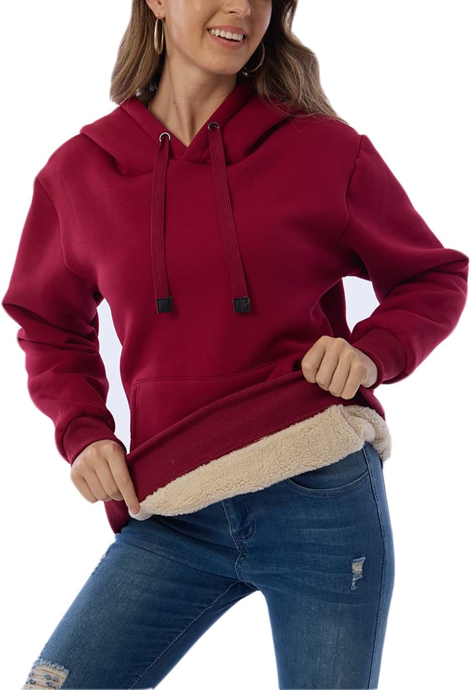 Ladies Casual Lined Hoodie - Lilly-Black-S-State of Style