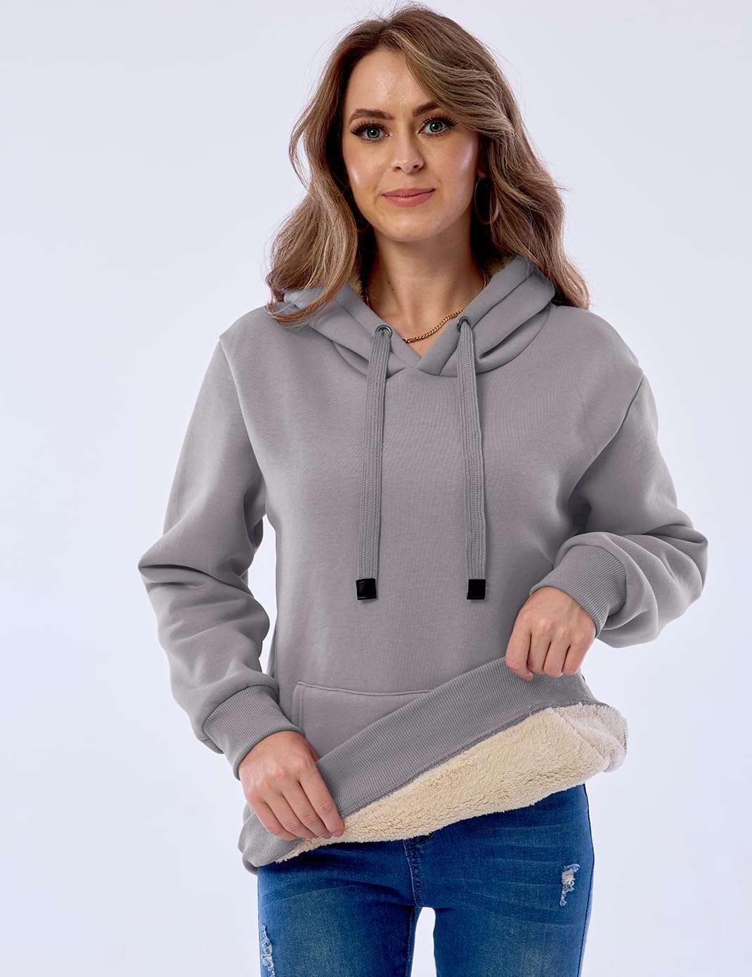 Ladies Casual Lined Hoodie - Lilly-Black-S-State of Style