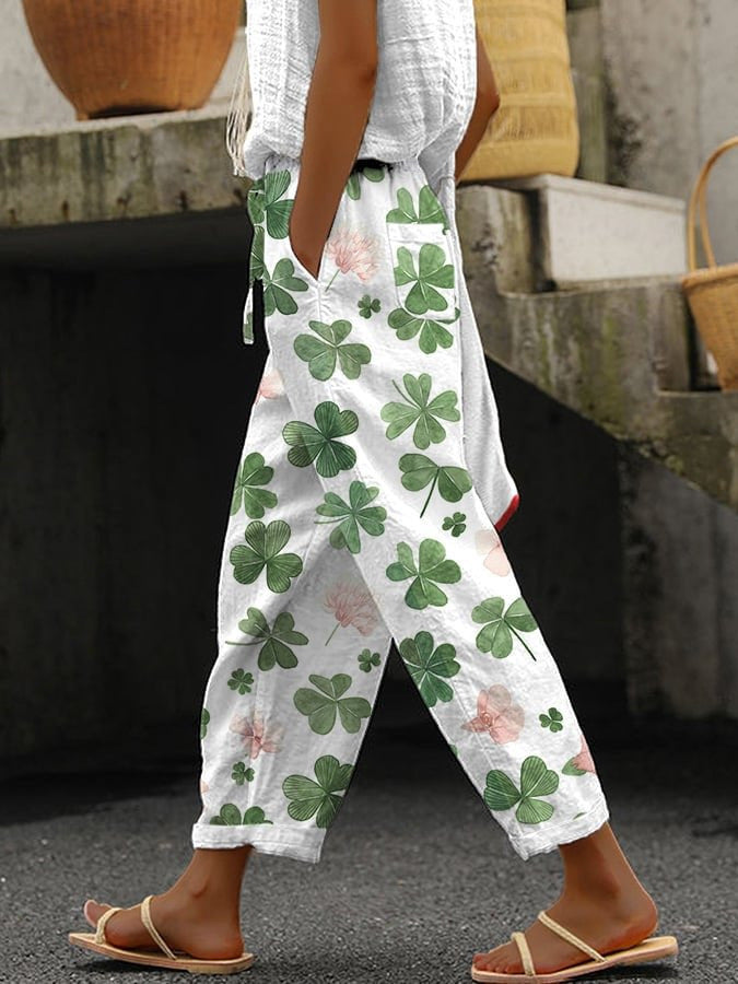 Ladies Comfort Trousers with Print – Nova-Clover-S-State of Style