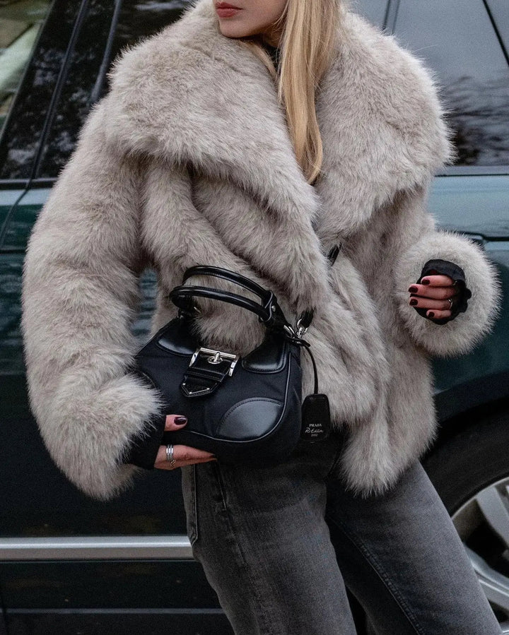 Ladies Faux Fur Jacket - Olivia-XS-State of Style