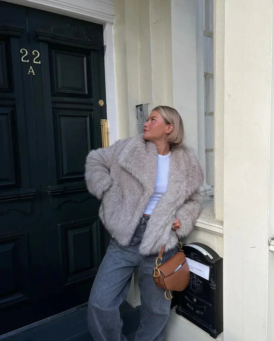 Ladies Faux Fur Jacket - Olivia-XS-State of Style