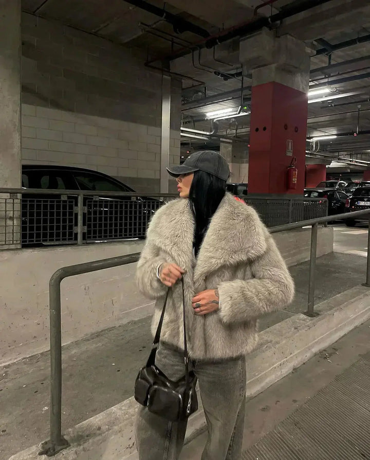 Ladies Faux Fur Jacket - Olivia-XS-State of Style