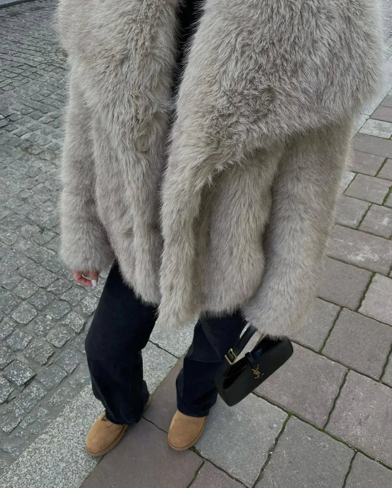 Ladies Faux Fur Jacket - Olivia-XS-State of Style