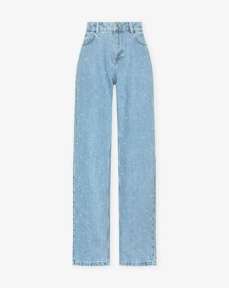 Ladies Glitter Jeans for a Sparkling Look - Jade-Blue Grey-S-State of Style