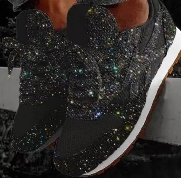 Ladies Glitter Shoes with Sequins - Livia-Black-4-State of Style