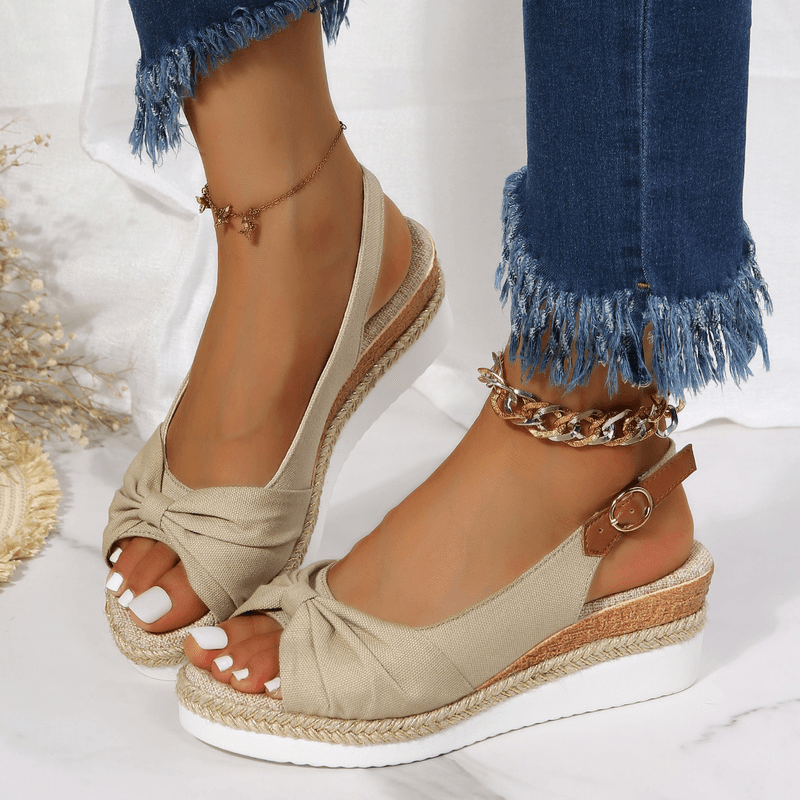 Ladies High Heel Sandals - ComfiLift-Beige-3.0-State of Style