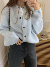 Ladies Knitted Cardigan - Nova-White-One-Size-State of Style