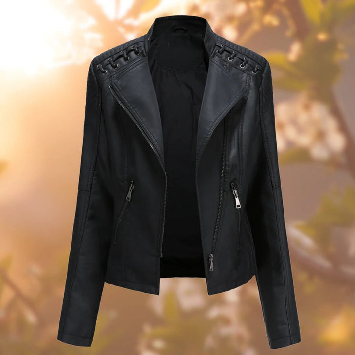 Ladies' Leather Jacket – Seraphina-Black-S-State of Style