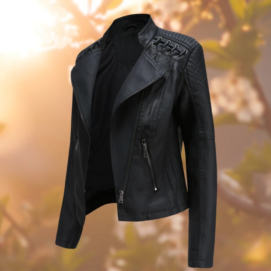 Ladies' Leather Jacket – Seraphina-Black-S-State of Style