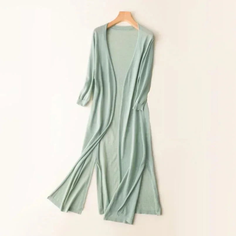 Ladies long sleeve cardigan - Elda-Green-S-State of Style