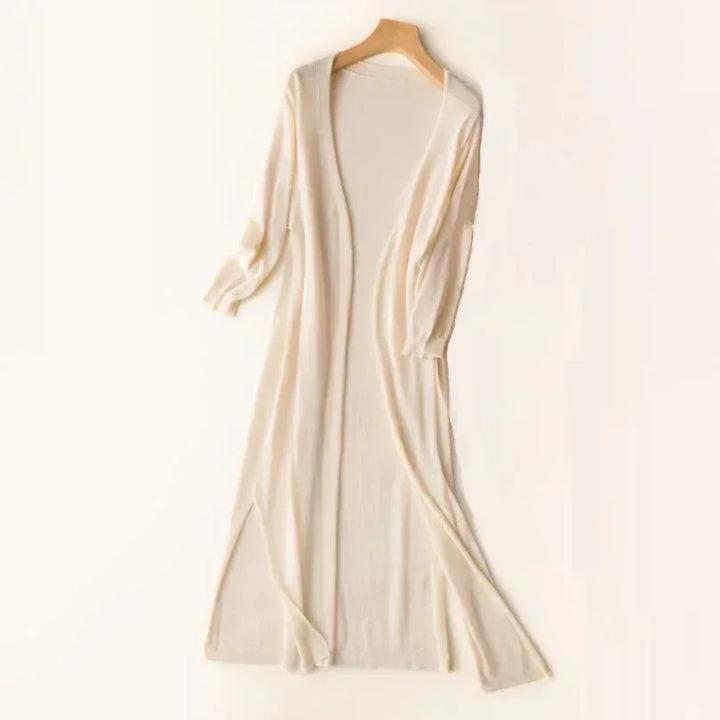 Ladies long sleeve cardigan - Elda-Mocha-S-State of Style