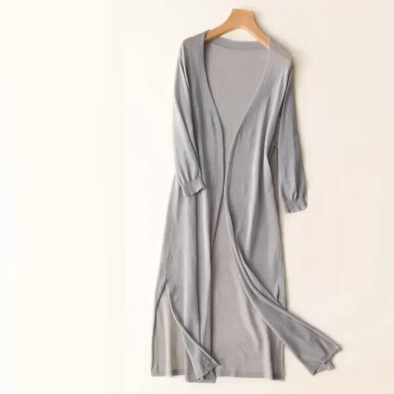 Ladies long sleeve cardigan - Elda-Mocha-S-State of Style