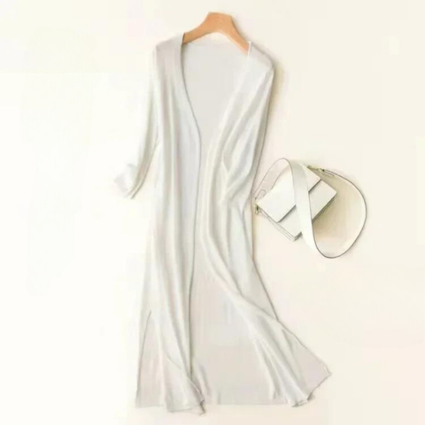 Ladies long sleeve cardigan - Elda-White-S-State of Style
