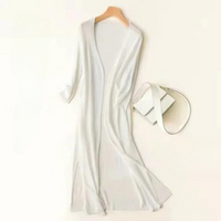 Ladies long sleeve cardigan - Elda-White-S-State of Style