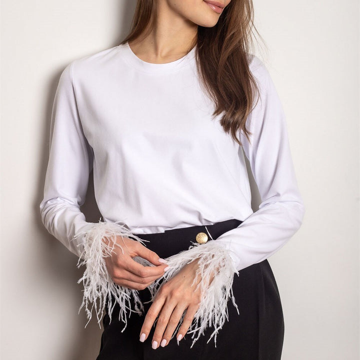Ladies Long Sleeve T-Shirt – Noa-White-S-State of Style