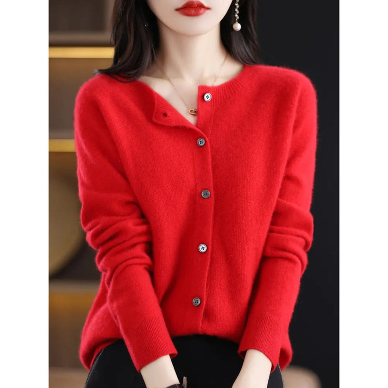 Ladies' O-Neck Vest - Isabella-Red-S-State of Style