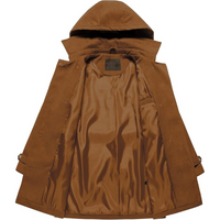 Ladies Padded Winter Trench Coat with Hood - Nina-Black-S-State of Style