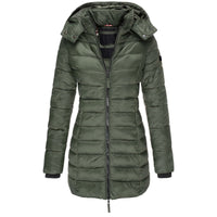 Ladies Parka with Hood and Down Filling - Elena-Green-S-State of Style