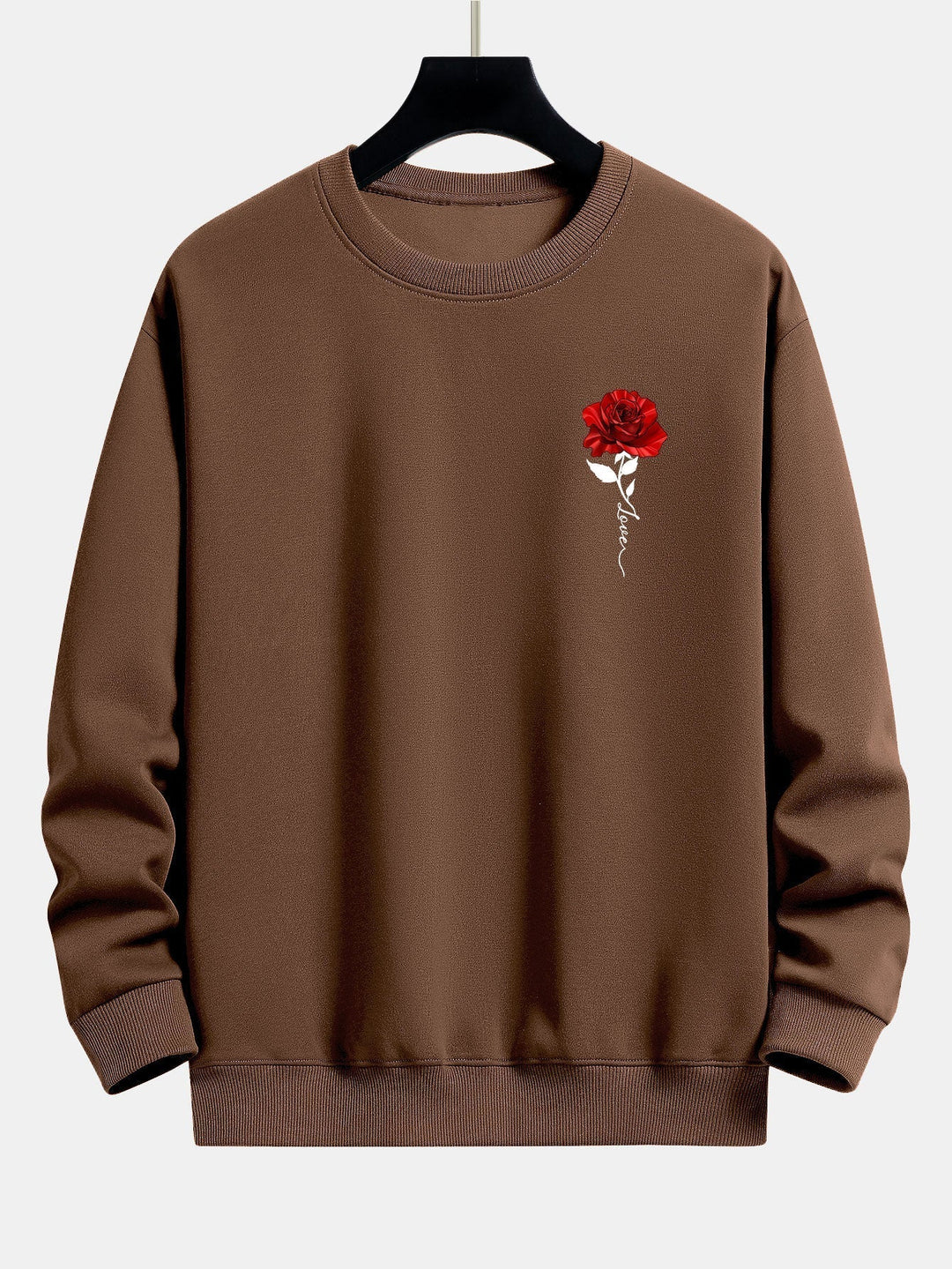 Ladies' Rose Print Sweatshirt - Amelia-White-S-State of Style