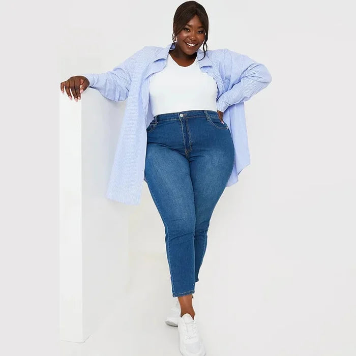 Ladies Shapewear Trousers - Bella-Light Blue-S-State of Style