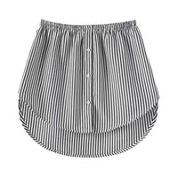 Ladies' Shirt Extender with Elastic Waistband – Noelle-Black Striped-S-State of Style