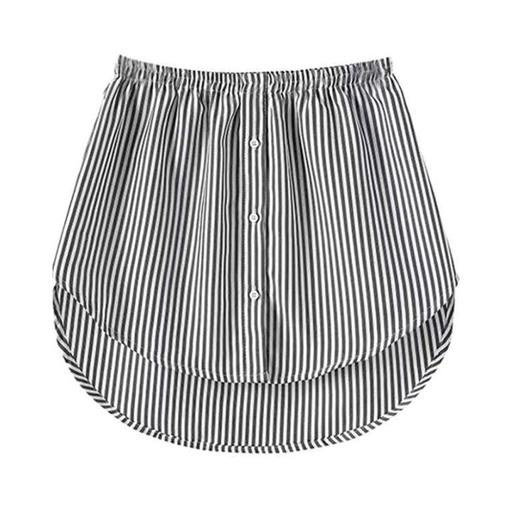 Ladies' Shirt Extender with Elastic Waistband – Noelle-Black Striped-S-State of Style