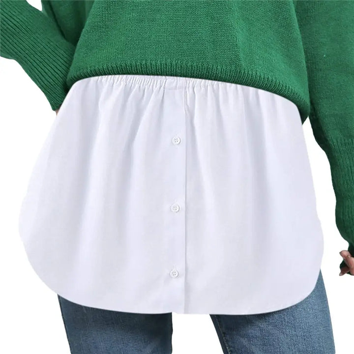 Ladies' Shirt Extender with Elastic Waistband – Noelle-White-S-State of Style