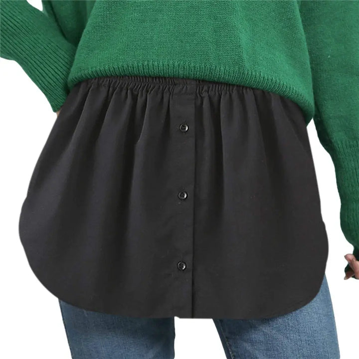 Ladies' Shirt Extender with Elastic Waistband – Noelle-White-S-State of Style