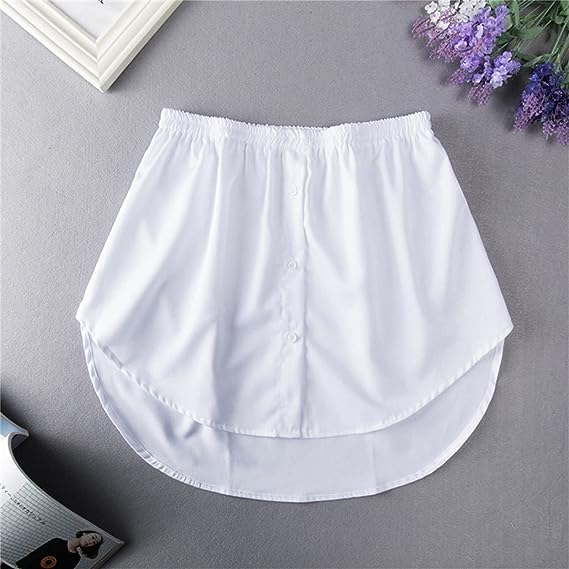 Ladies' Shirt Extender with Elastic Waistband – Noelle-White-S-State of Style