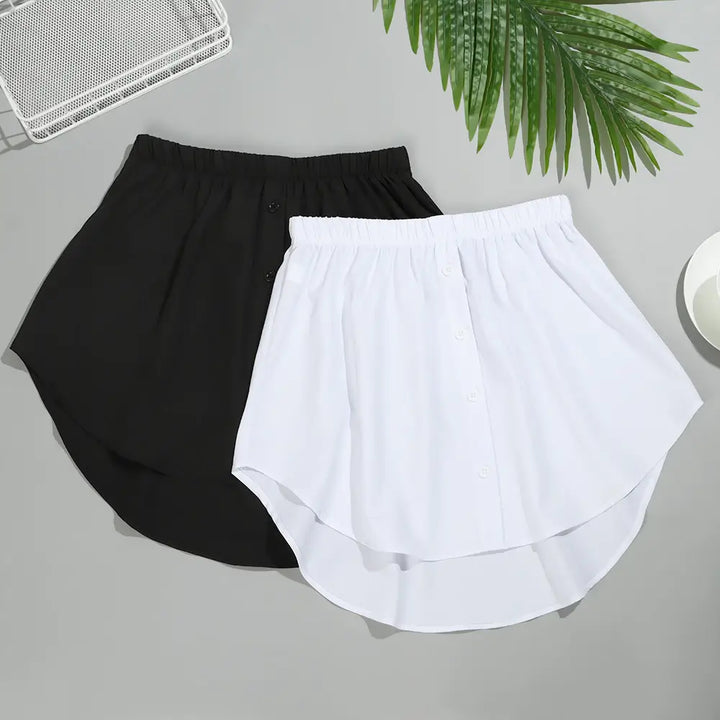 Ladies' Shirt Extender with Elastic Waistband – Noelle-White-S-State of Style
