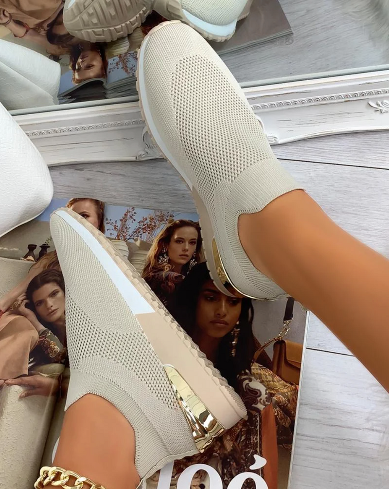 Ladies Slip-On Sneakers - FlexiStep-Khaki-3.0-State of Style