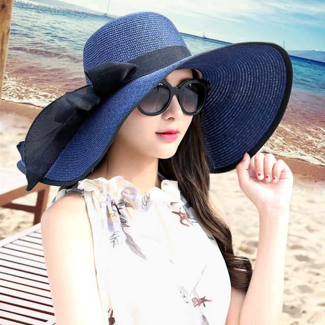 Ladies' straw hat with sun protection – Candy-Lilac-State of Style