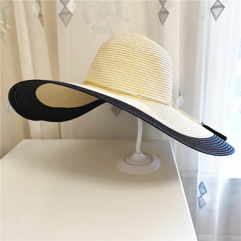 Ladies' summer hat with wide brim and UV protection – Lily-Natural white-One size fits all-State of Style